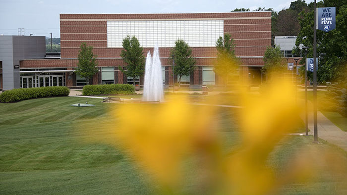 Fountain in front of the Community Center.